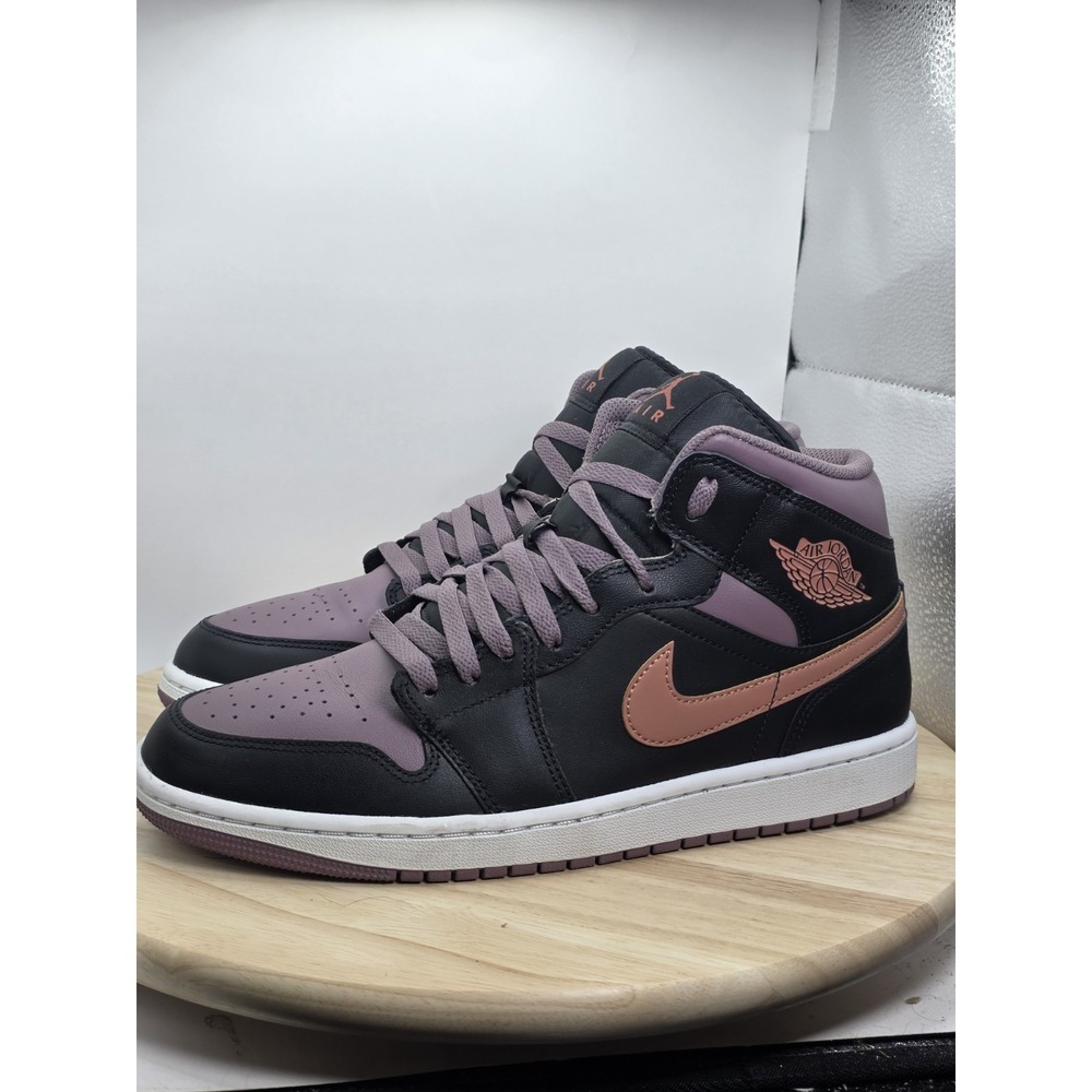Mens 9.5 - Air Jordan 1 SE Mid Black Sky J Mauve Orange White Leather FB9911-008